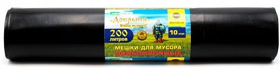 Мешки для строительного мусора 200л. 100 мкм, 10 шт. 80x120 см, черные - Вид 1